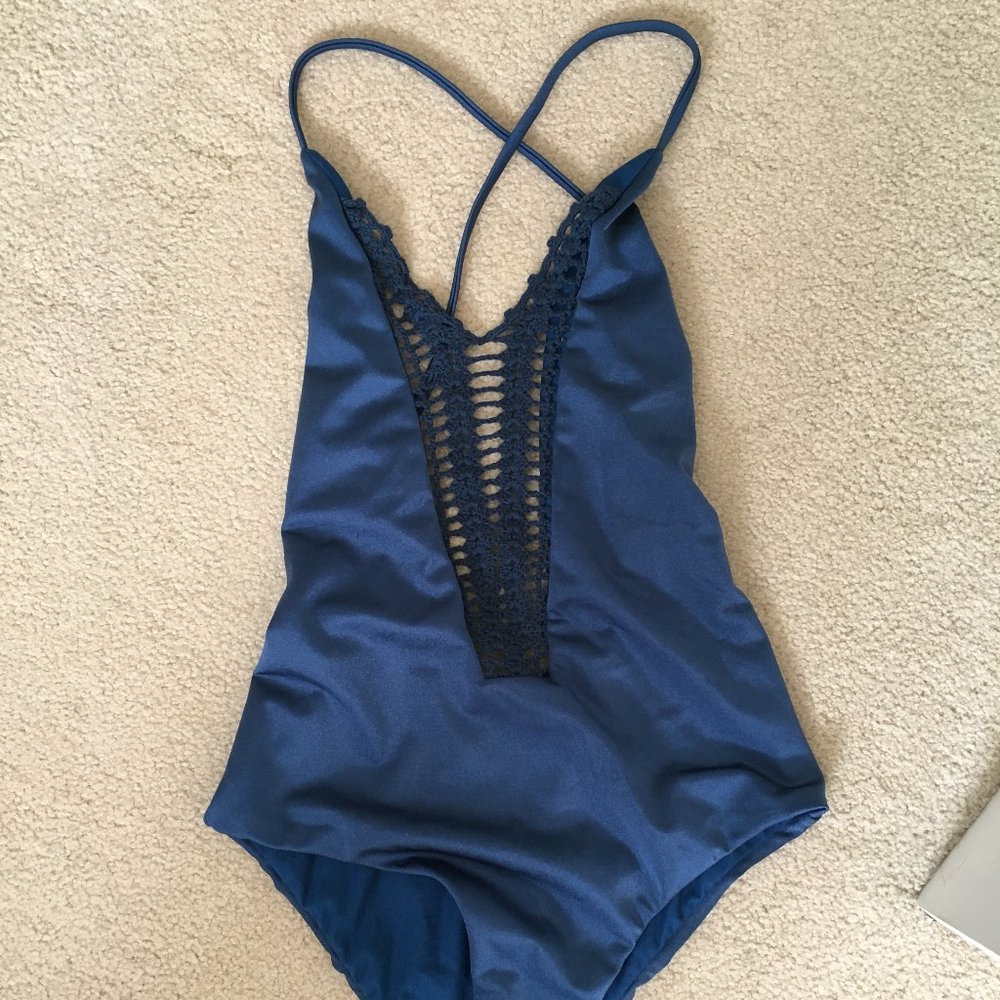 Billabong 'Hippie Hooray' Crochet One-Piece Swim